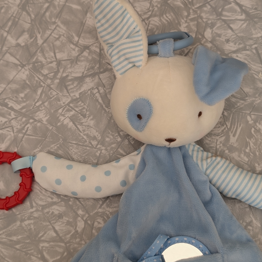 Bunnies by the Bay Blue Dog Lovey - Skipit's Activity Toy - Picture 2 of 7